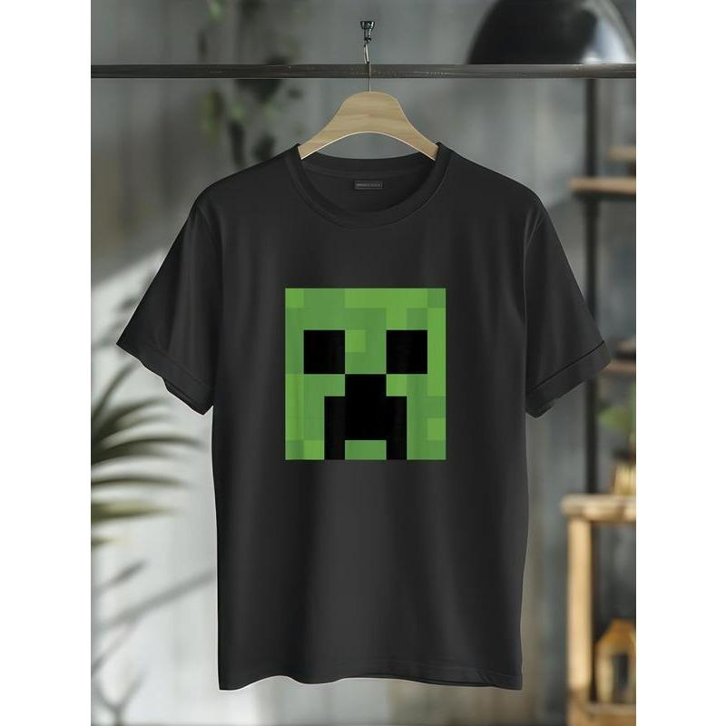 100% Cotton Minecraft Creeper Big Face T-Shirt product image 1