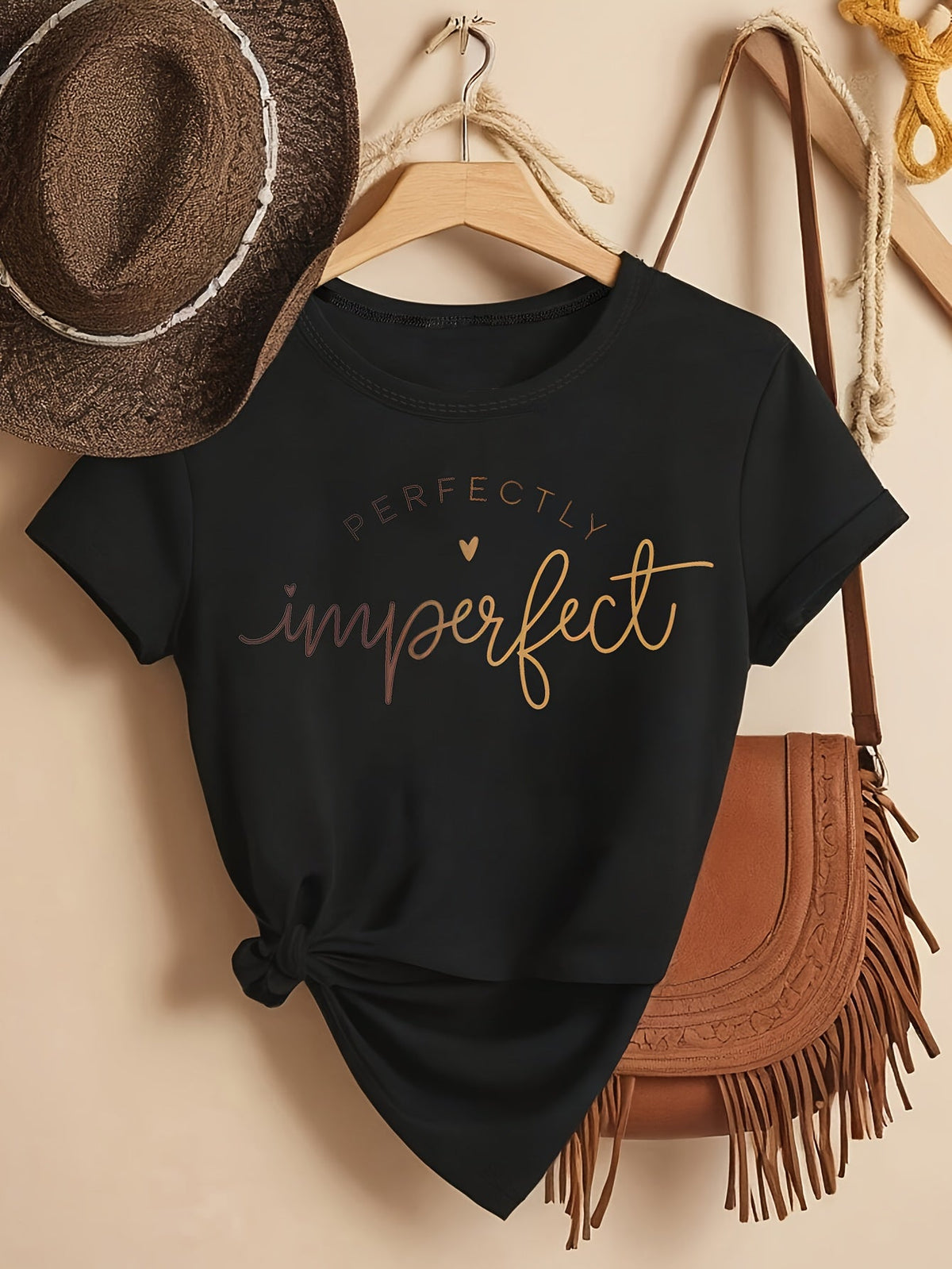 Women's "The Perfect Imperfection" T-Shirt Simple letter product image 2