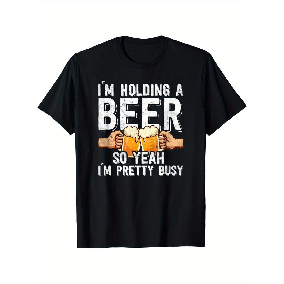 Holding Beer So Yeah Pretty Busy Funny Party Casual Lover product image 1
