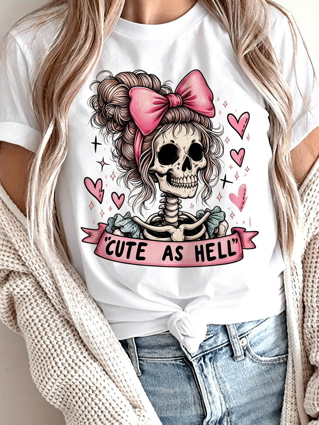 Pastel Goth T-Shirt Cute As Hell Skull Lover Baddie Top product image 2