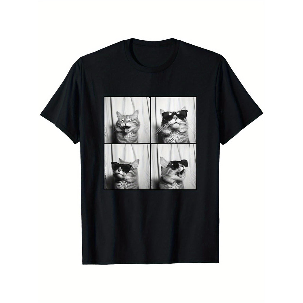 Fun Cool Cat Selfie T-Shirt | Short Sleeve Graphic Tee product image 10