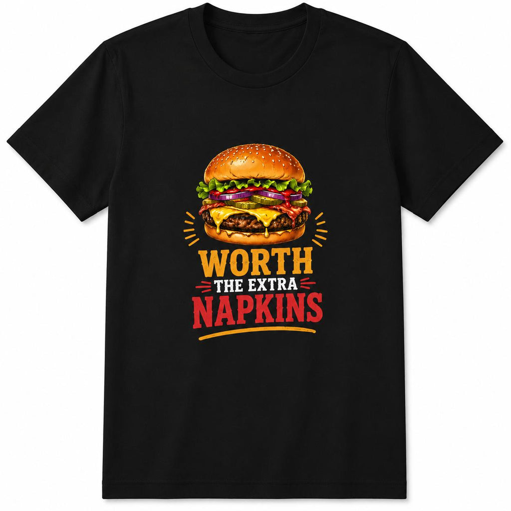 Cheeseburger Worth Extra Napkins Retro Fast Food Graphic product image 2