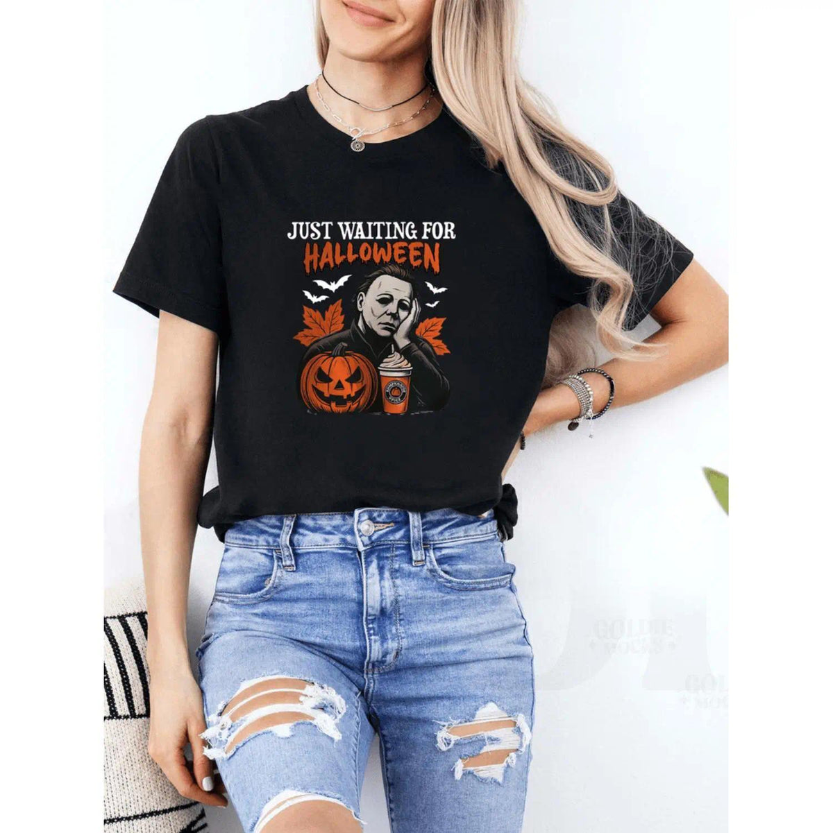 Just Waiting for Halloween Graphic T-Shirt - Unisex Casual product image 1
