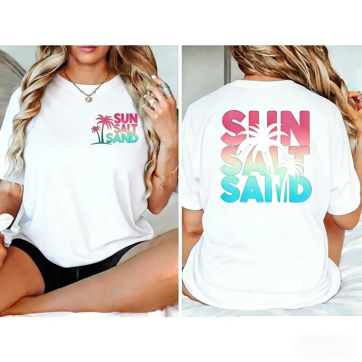 Sun Sand Salt Beach Shirt, Retro Trendy Shirts for Women product image 2