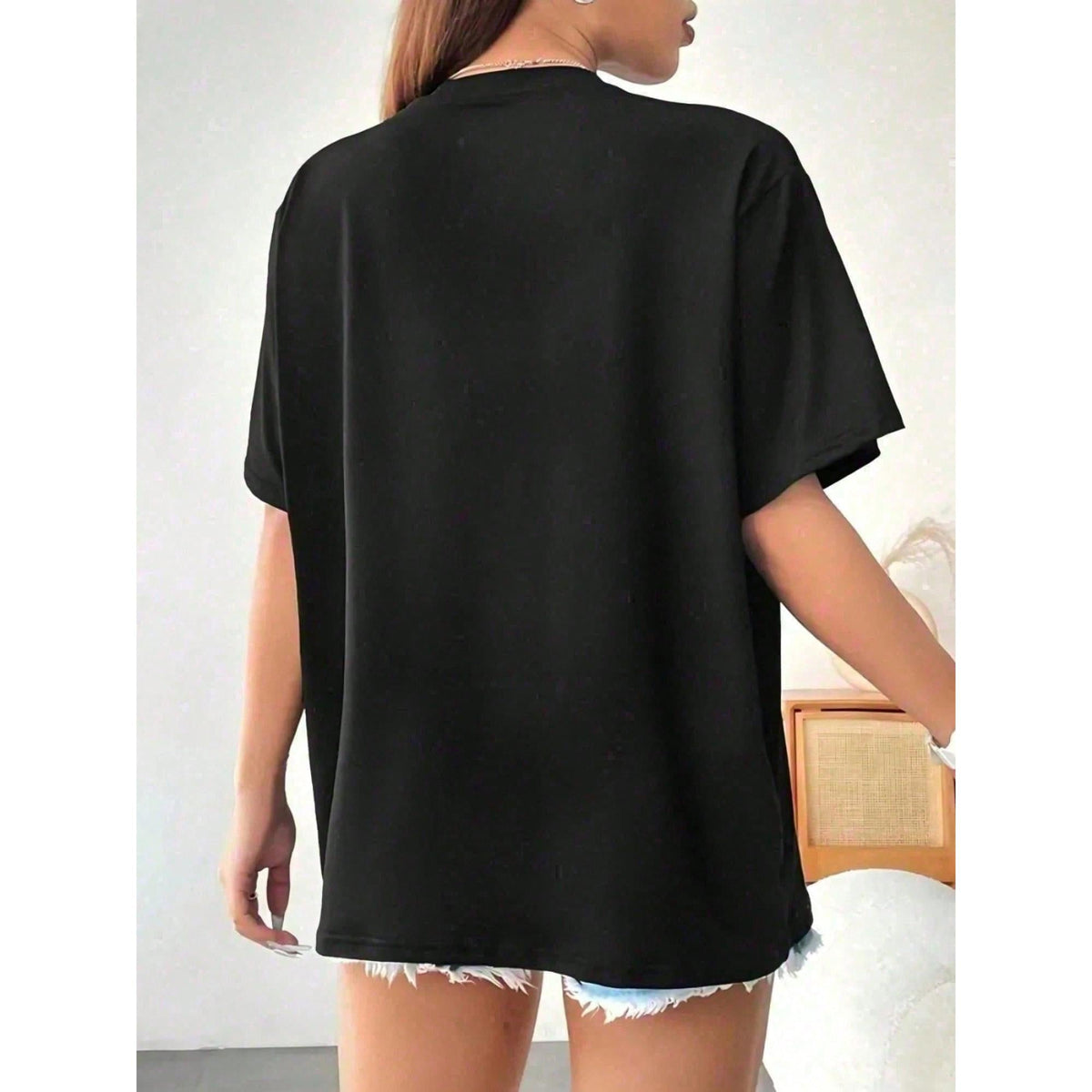 Bright Neon Ghost Bow Graphic Tee Checkerboard Halloween product image 2