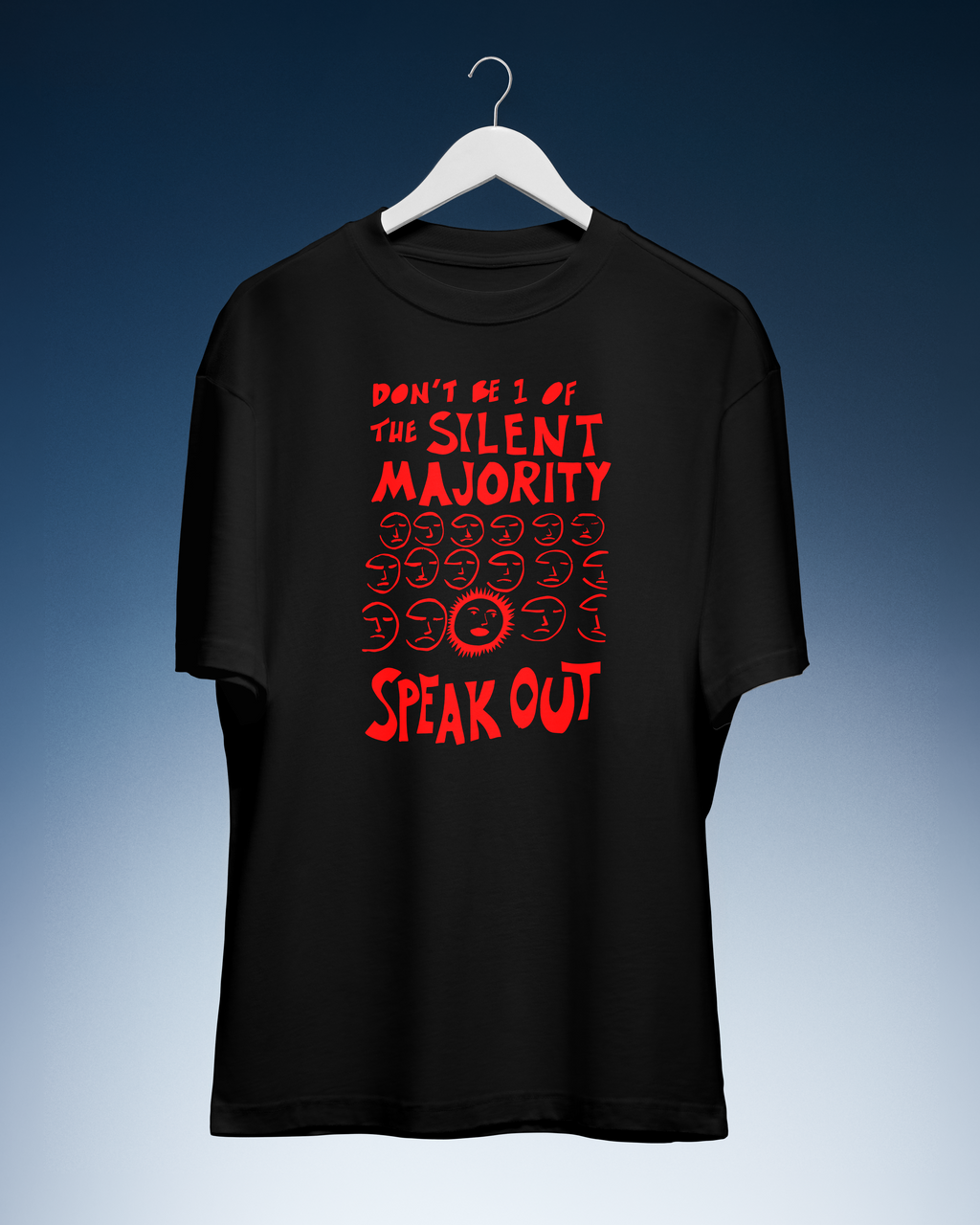 DIYANYONE Original "SILENT MAJORITY SPEAK OUT" Cotton product image 3