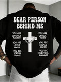 Dear Person Behind Me T-Shirt Back Print Christian Cross product image 1