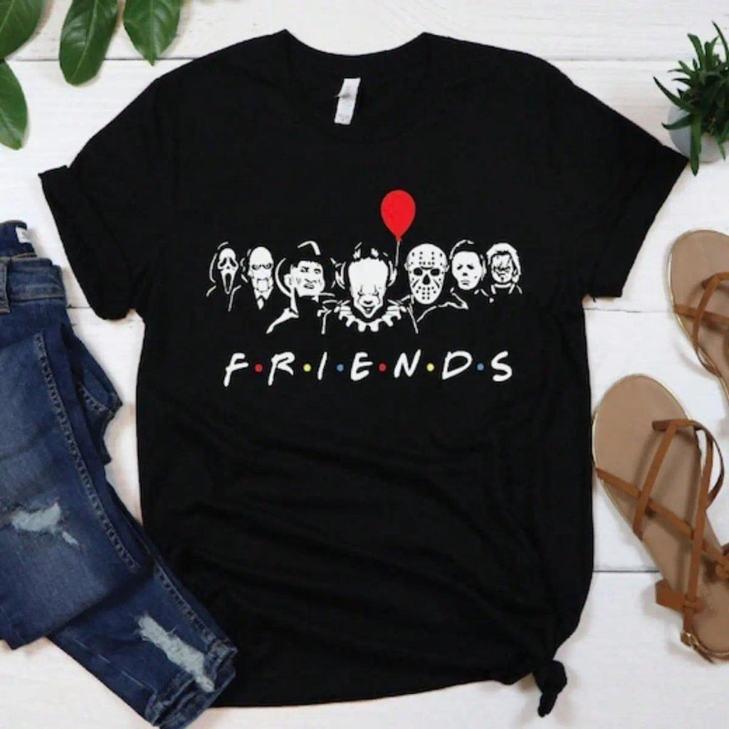 Friends Halloween Shirt, Horror Movie Killers Tshirt, Tees product image 1