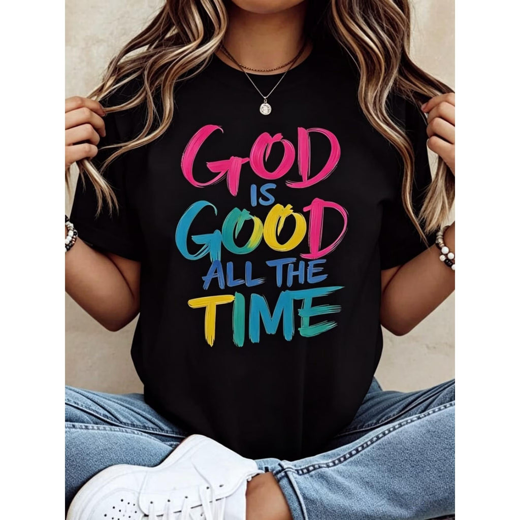 God Is Good All The Time Christian T Shirt Women Religious product image 2