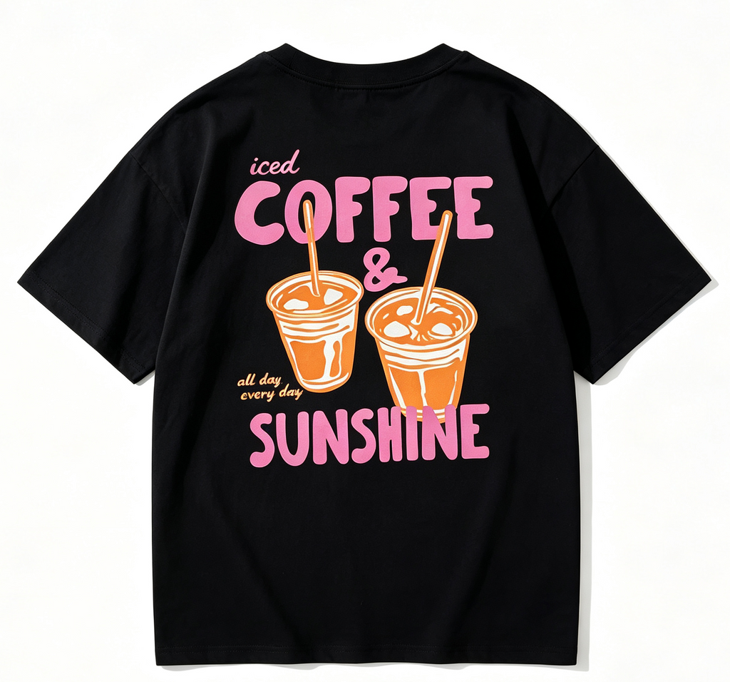 Women's Coffee & Sunshine Graphic T-Shirt 100%Cotton Summer product image 1