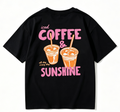 Women's Coffee & Sunshine Graphic T-Shirt 100%Cotton Summer product image 1