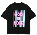 Unisex Graphic T‑Shirt, God Is Good White Outline Street product image 1