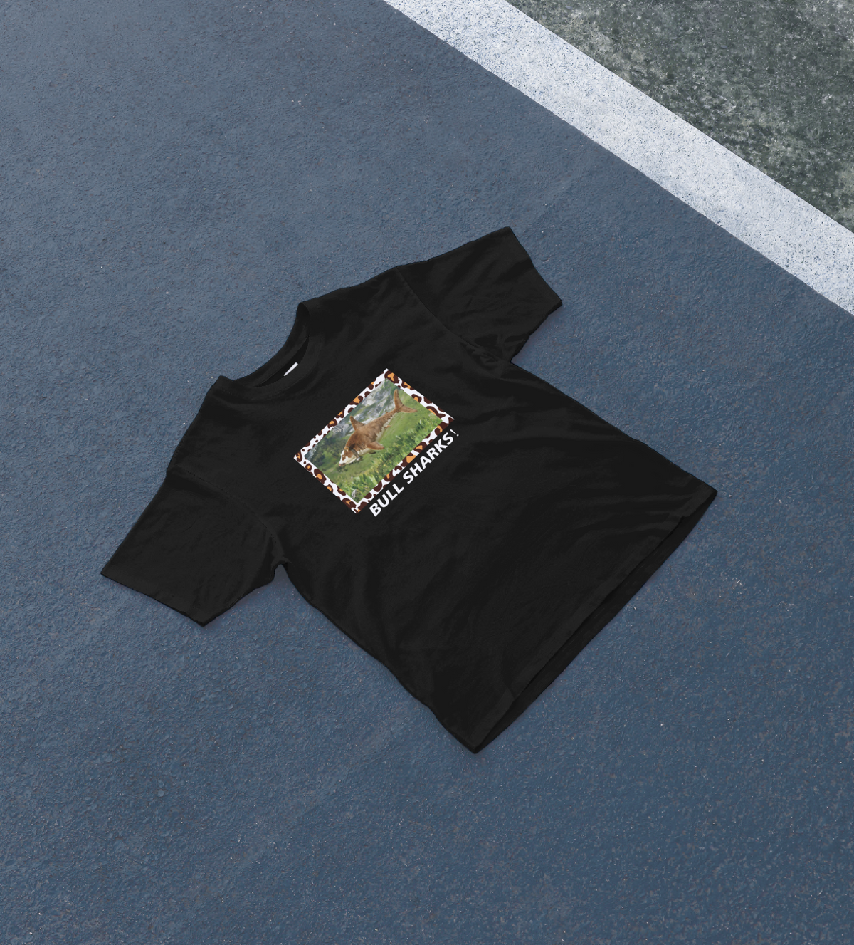 DIYANYONE Original Cursed Image Tee: 'Bull Sharks!' Meme product image 6