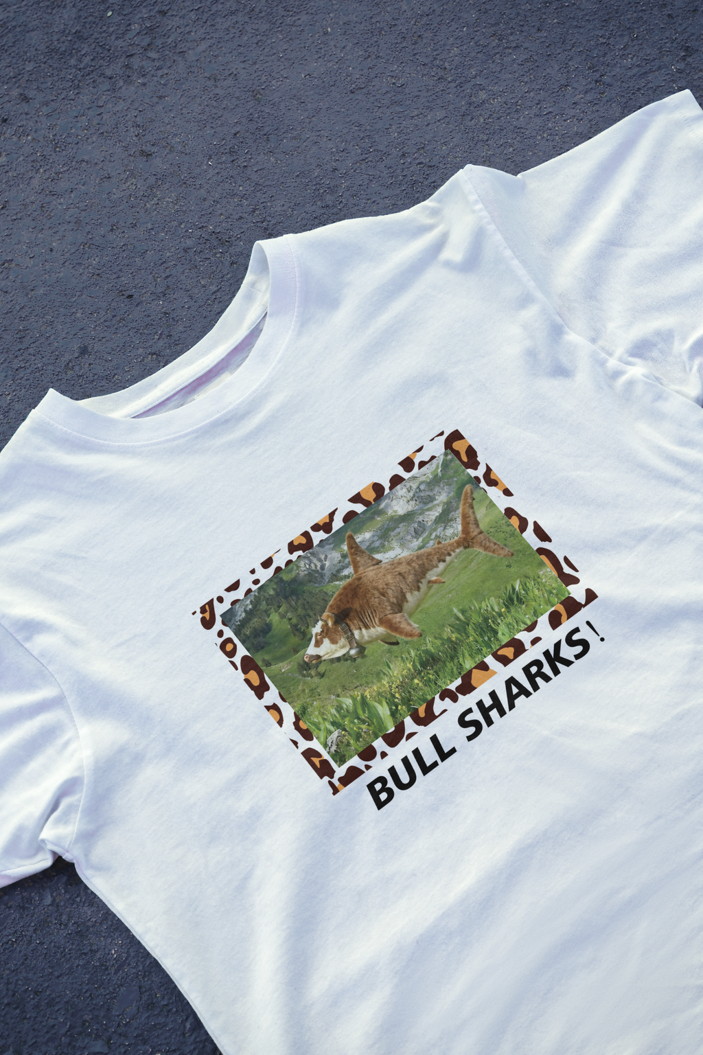 DIYANYONE Original Cursed Image Tee: 'Bull Sharks!' Meme product image 3