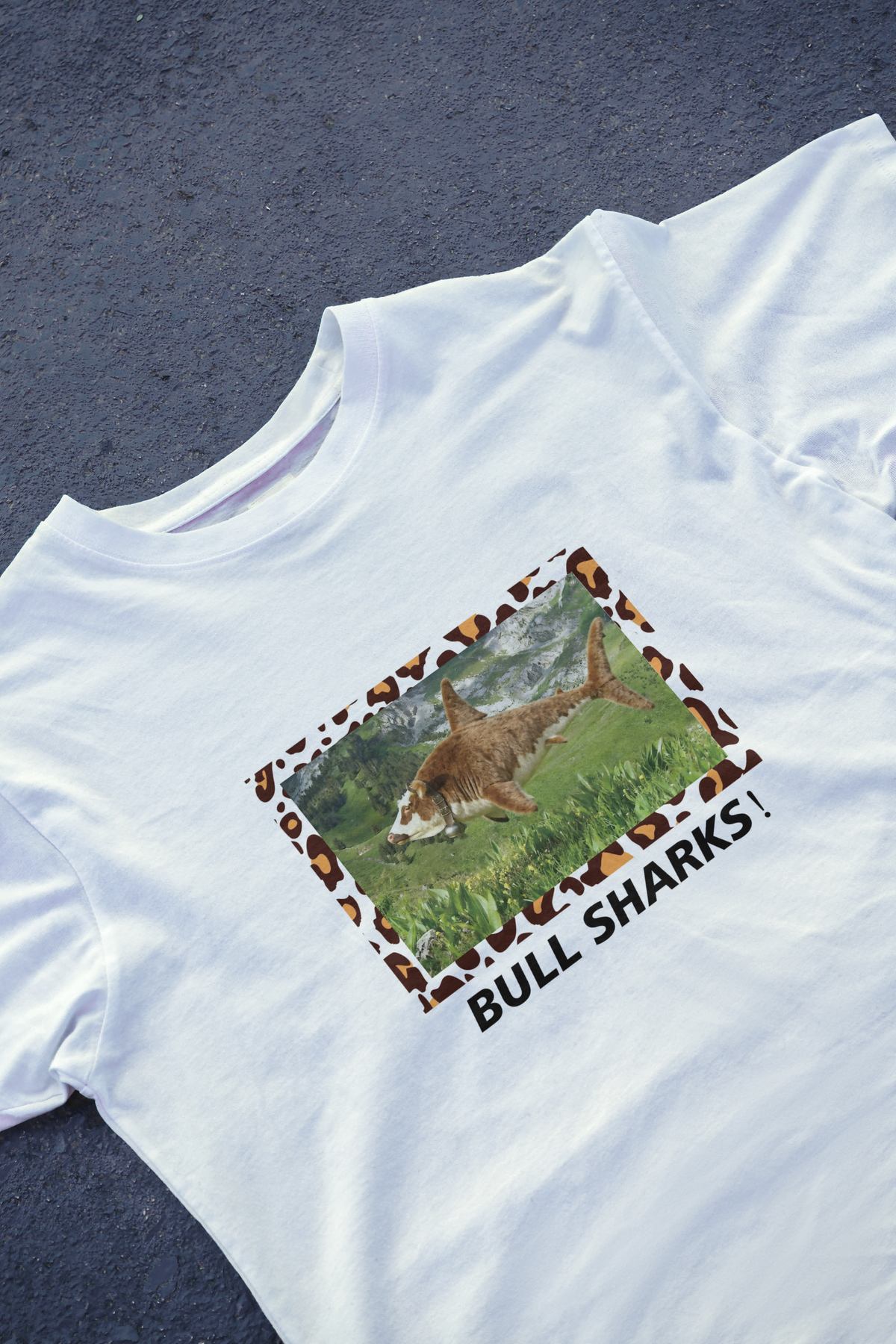 DIYANYONE Original Cursed Image Tee: 'Bull Sharks!' Meme product image 3