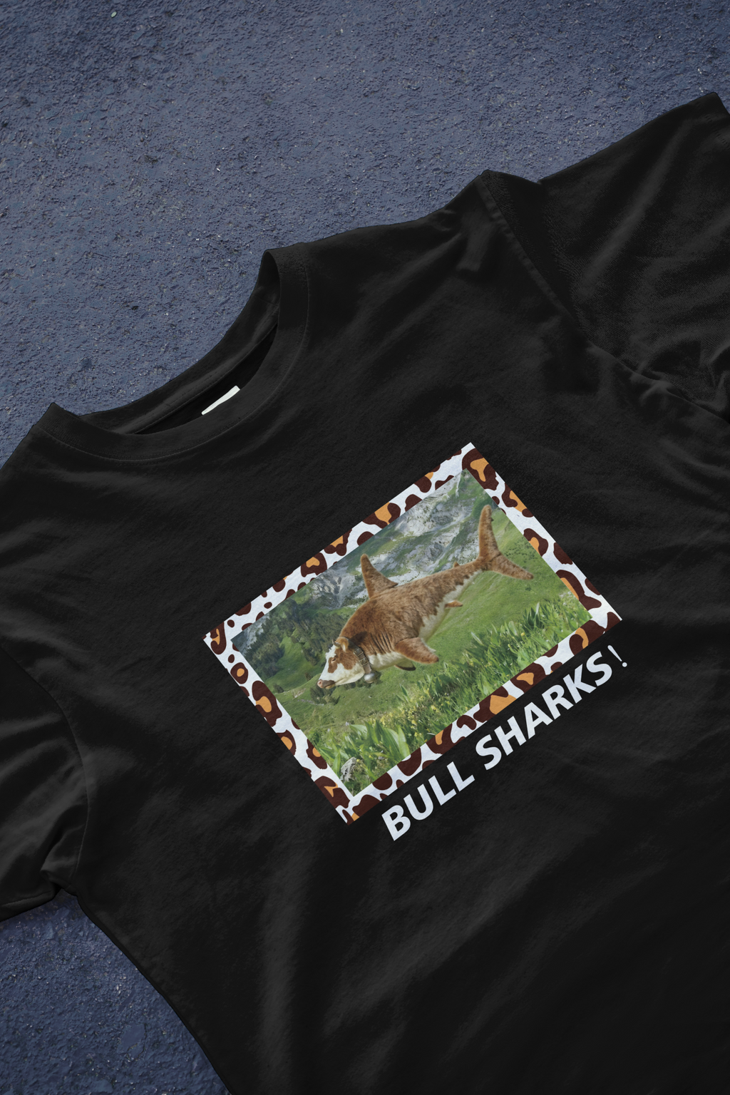 DIYANYONE Original Cursed Image Tee: 'Bull Sharks!' Meme product image 5