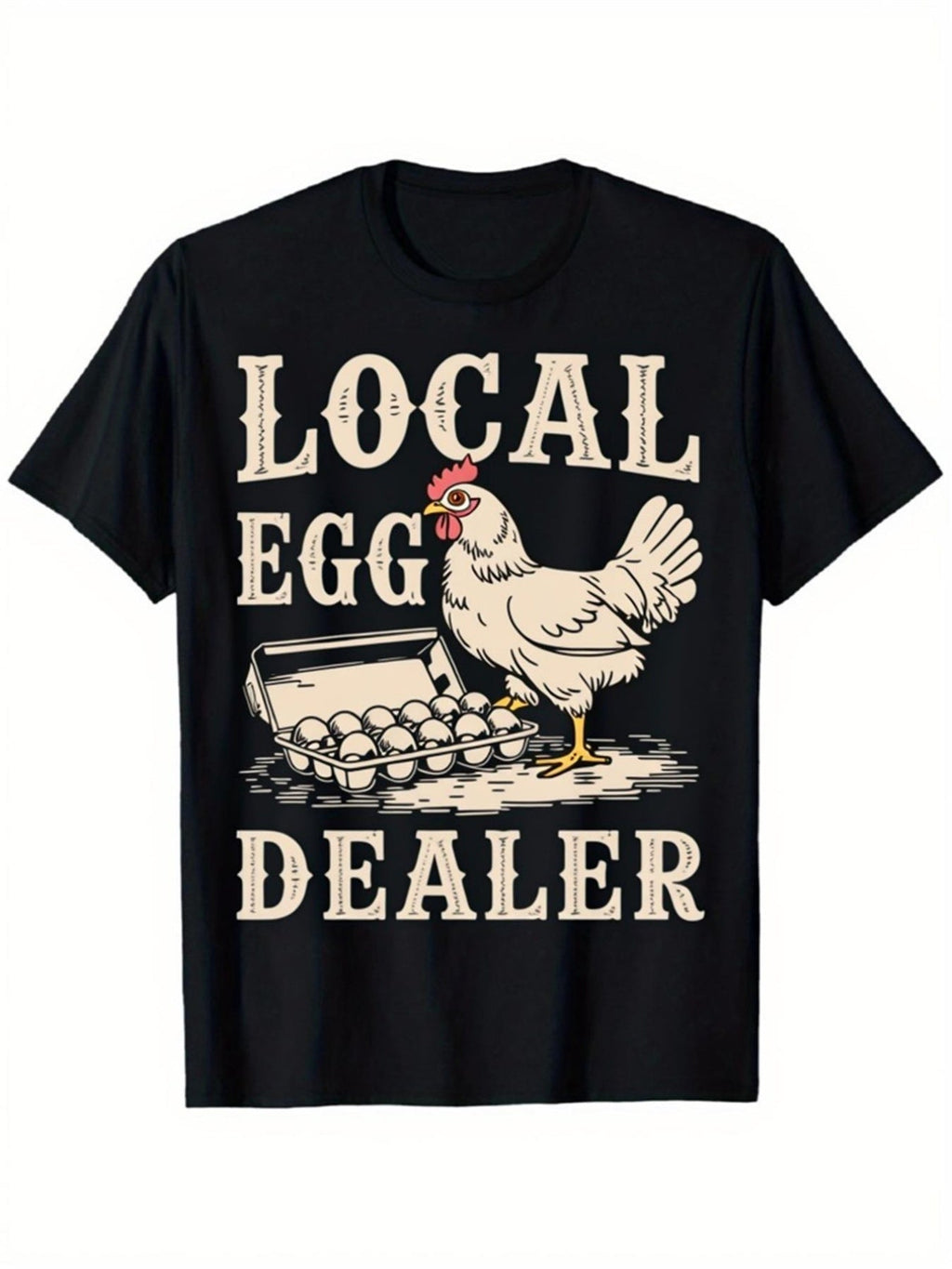 Funny Local Egg Dealer Chicken Graphic T-Shirt for Men and product image 2