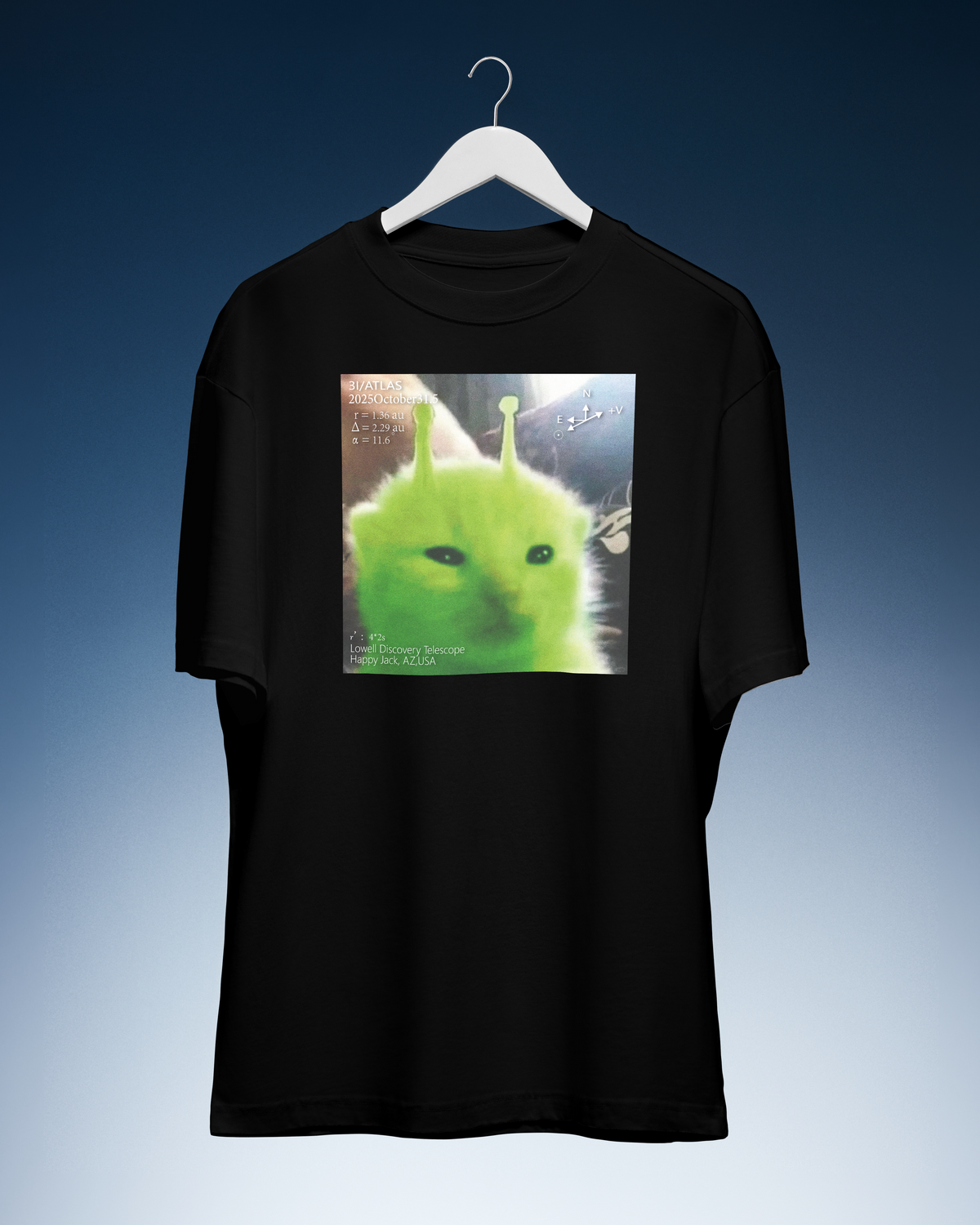 DIYANYONE 3i/atlas Original Green Alien Cat Meme 10.31 LDT product image 4
