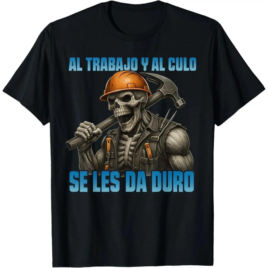 Work and butt are hard Funny skull T-shirt Streetwear product image 10