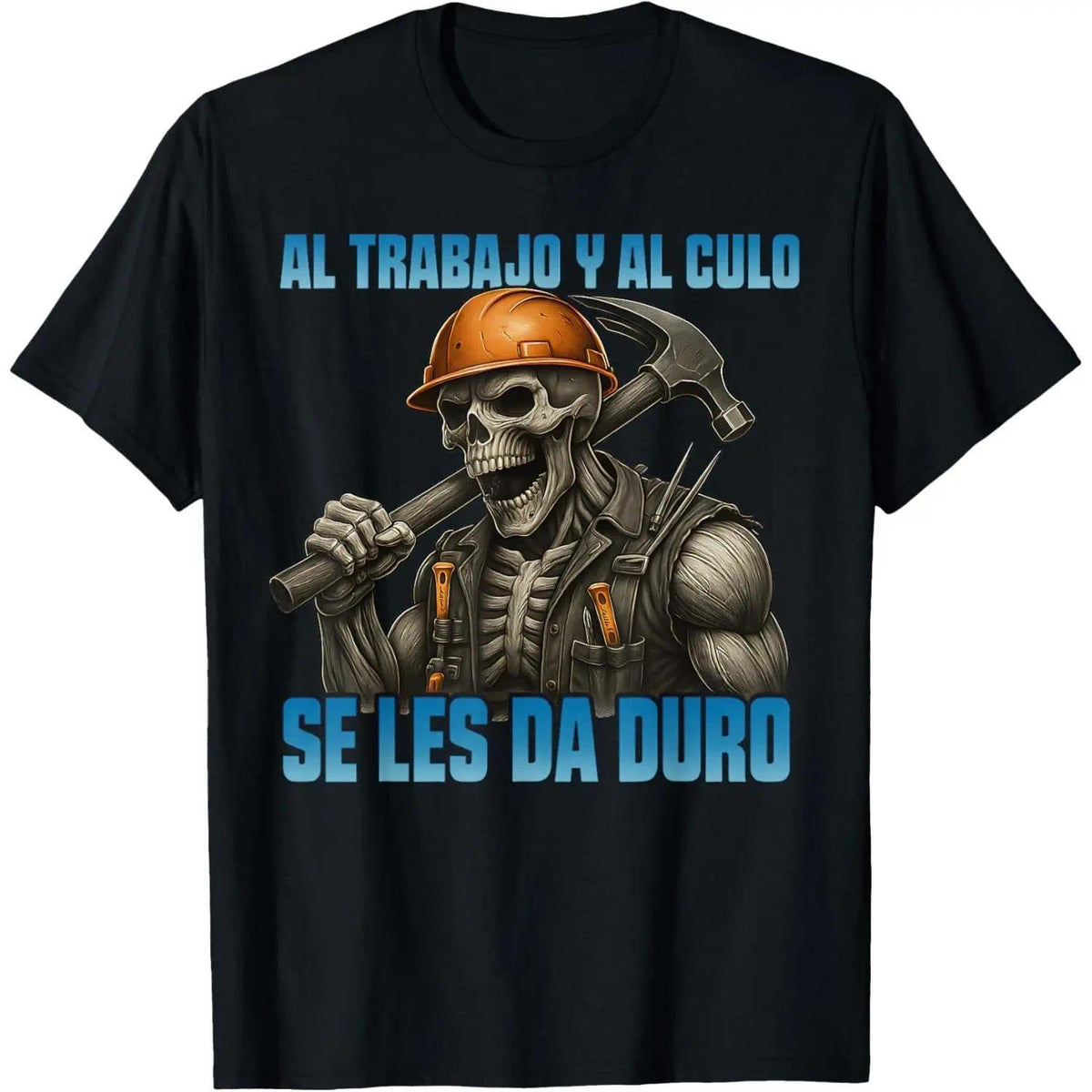 Work and butt are hard Funny skull T-shirt Streetwear product image 10