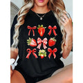 100% Cotton Strawberry Coquette Bow Strawberries Festival product image 1