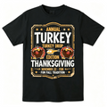 Men Women Vintage Thanksgiving Turkey Drop Graphic T‑Shirt product image 1