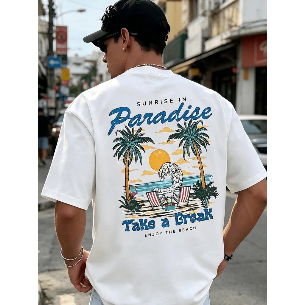 Men's "Sunrise In Paradise" Beach Graphic T-Shirt, Casual product image 2