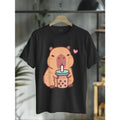 100% Cotton Cute Capybara Kawaii Anime Drinking Bubble Tea product image 1