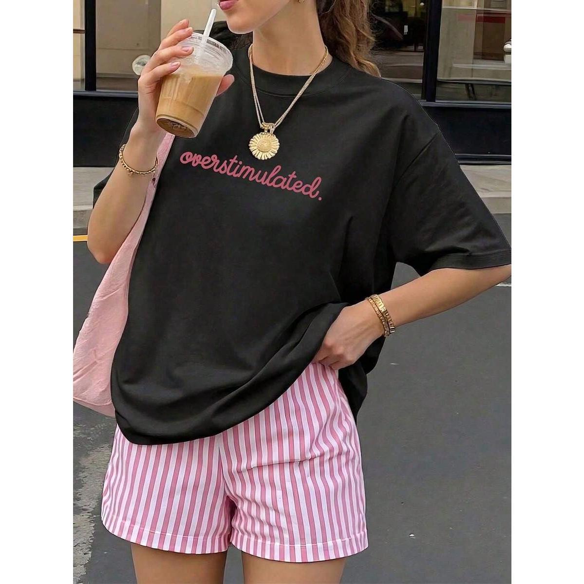 Women's Casual Short Sleeve Round Neck Printed Pattern Tee product image 2
