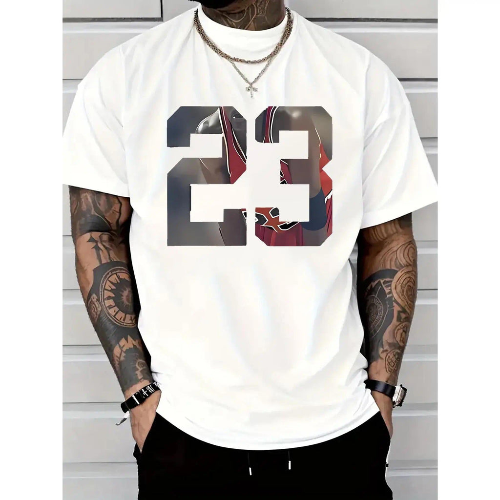 Men'S 23 Graphic Printed T-Shirt, Casual Short-Sleeved product image 9
