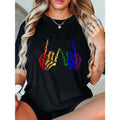 100% Cotton Skeleton Rock Hand LGBT-Q Cool Rainbow Flag Gay product image 1