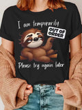 I Am Temporarily Out Of Order T-Shirt Funny Sloth Please product image 1