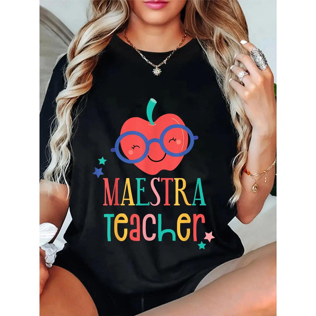 Unisex Cute Maestra Teacher T-Shirt Gifts for Teachers Tell product image 1