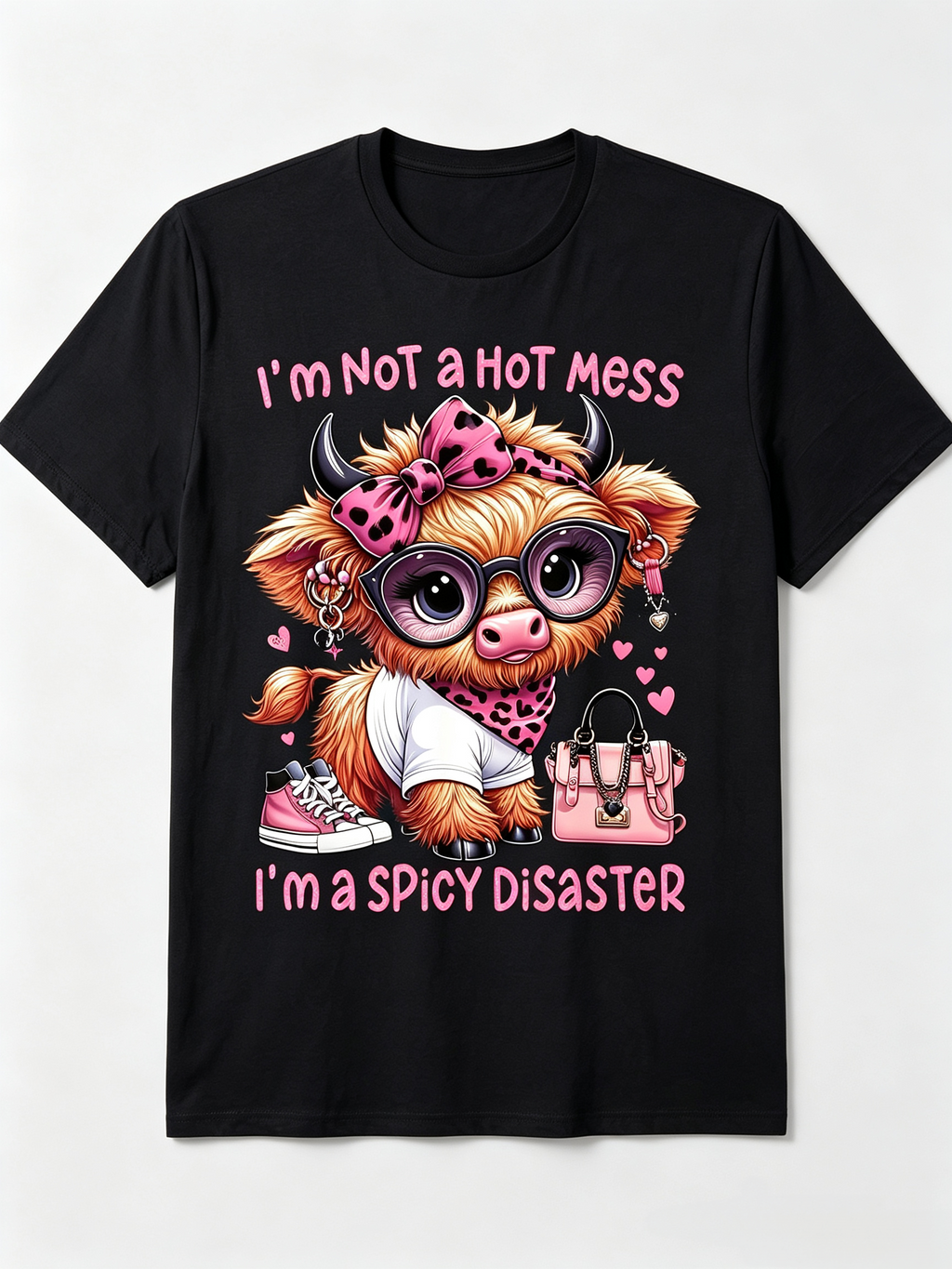 I'm Not A Hot Mess I'm A Spicy Disaster T-Shirt Funny product image 1