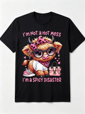 I'm Not A Hot Mess I'm A Spicy Disaster T-Shirt Funny product image 1