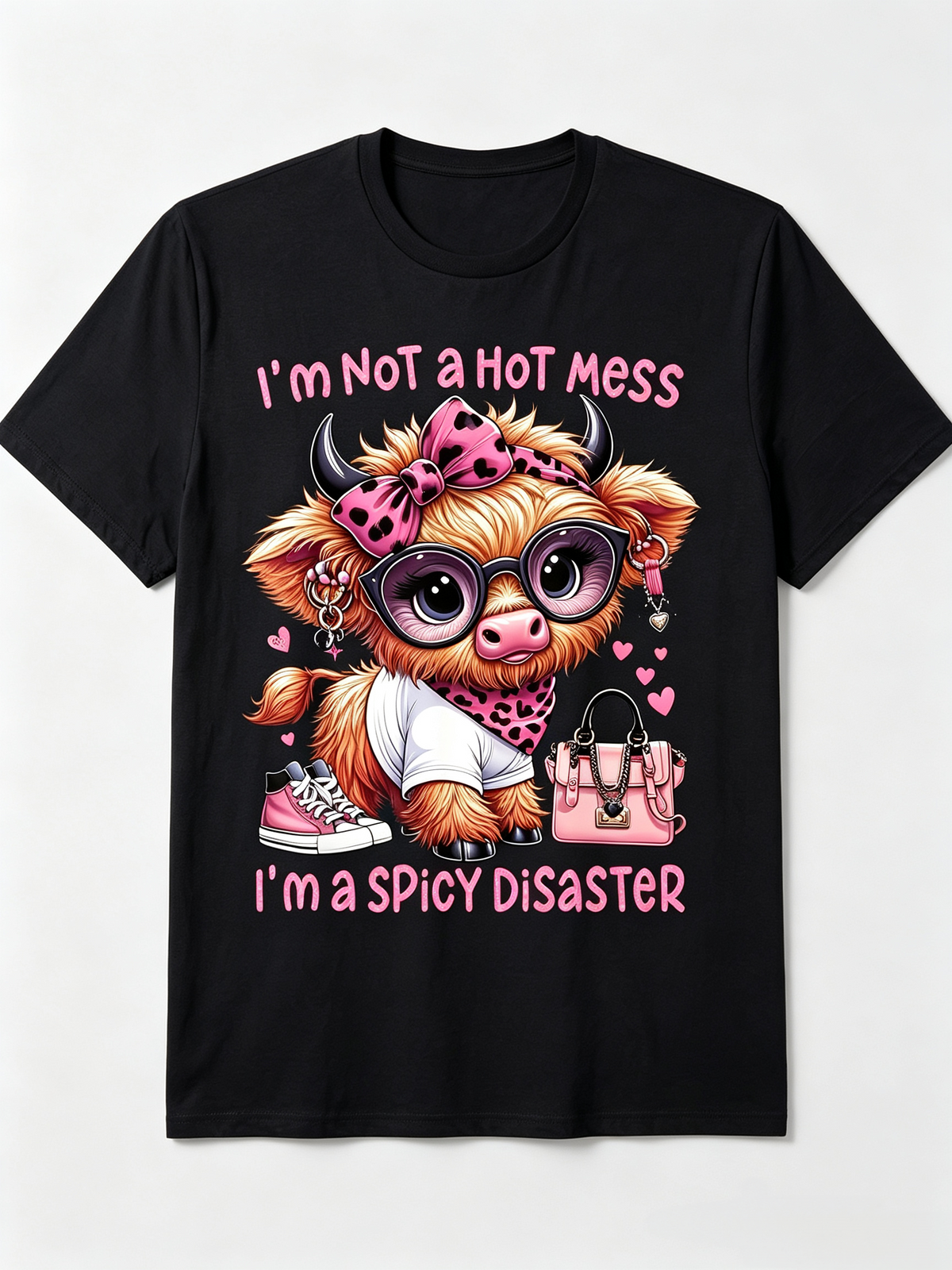 I'm Not A Hot Mess I'm A Spicy Disaster T-Shirt Funny product image 1