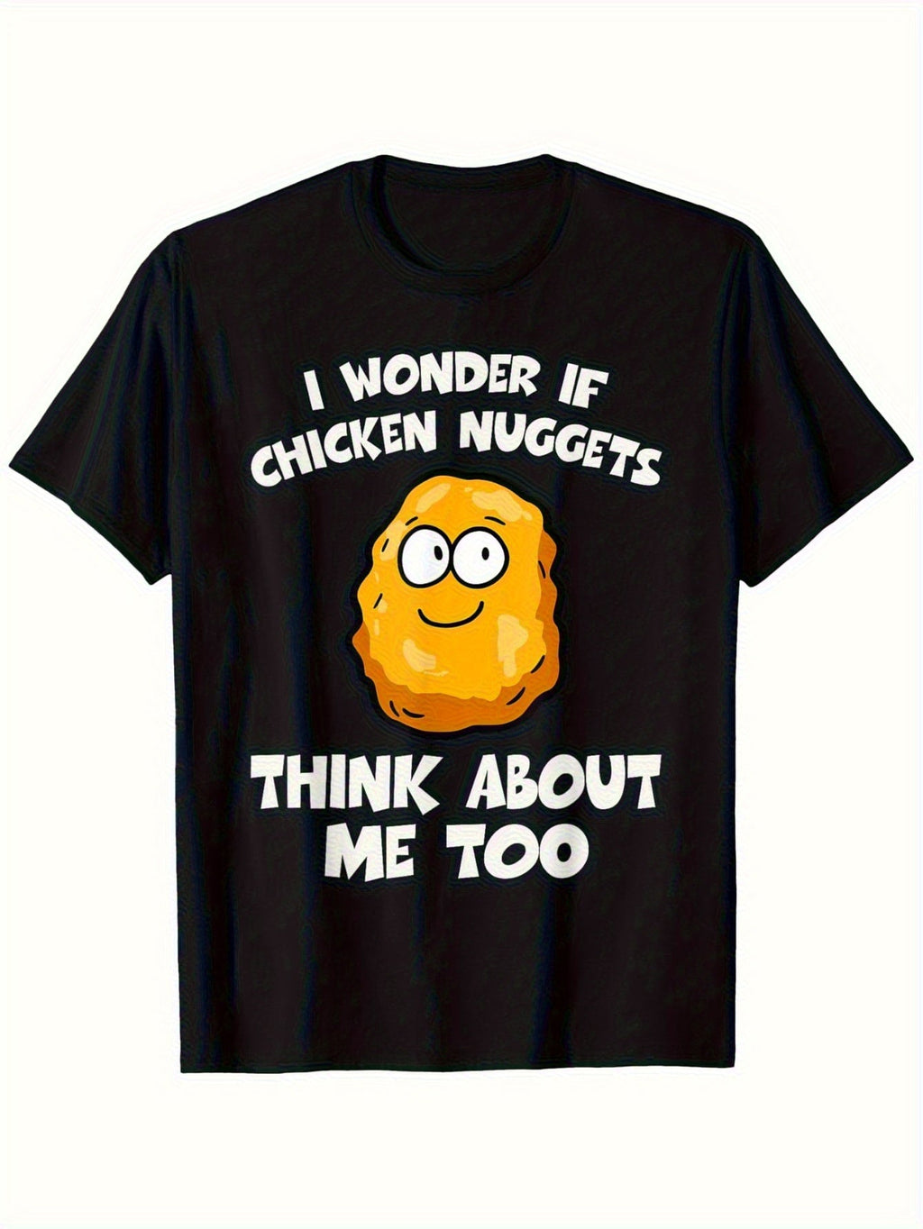 Funny Chicken Nuggets Graphic T-Shirt for Men - Black product image 2