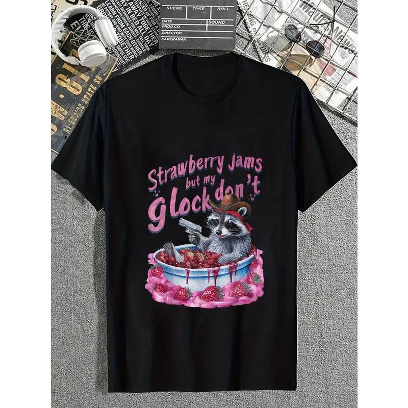 100% Cotton Strawberry Jams But My Dont Funny Raccoon product image 1