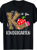 K Is For Kindergarten Teacher Graphic Tee Men Women product image 1