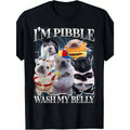 Funny Pibble Dog Meme Brainrot Wash My Belly T Shirt Crew product image 1