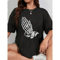 Praying Skeleton Hands TShirt Women's Short Sleeve Crew product image 1