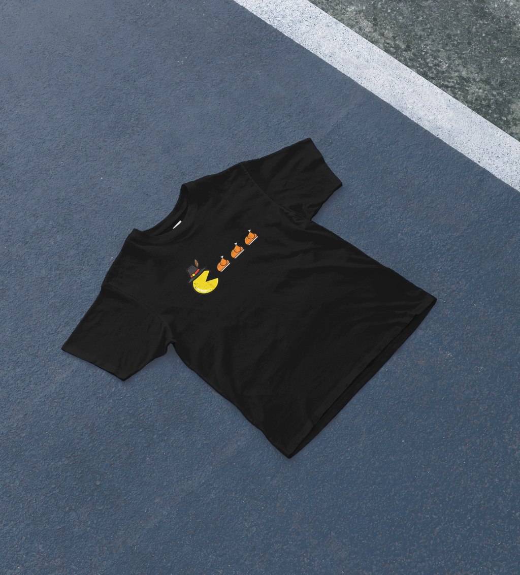 DIYANYONE Original Retro Gaming Tee: Pac-Man Pilgrim Turkey product image 6
