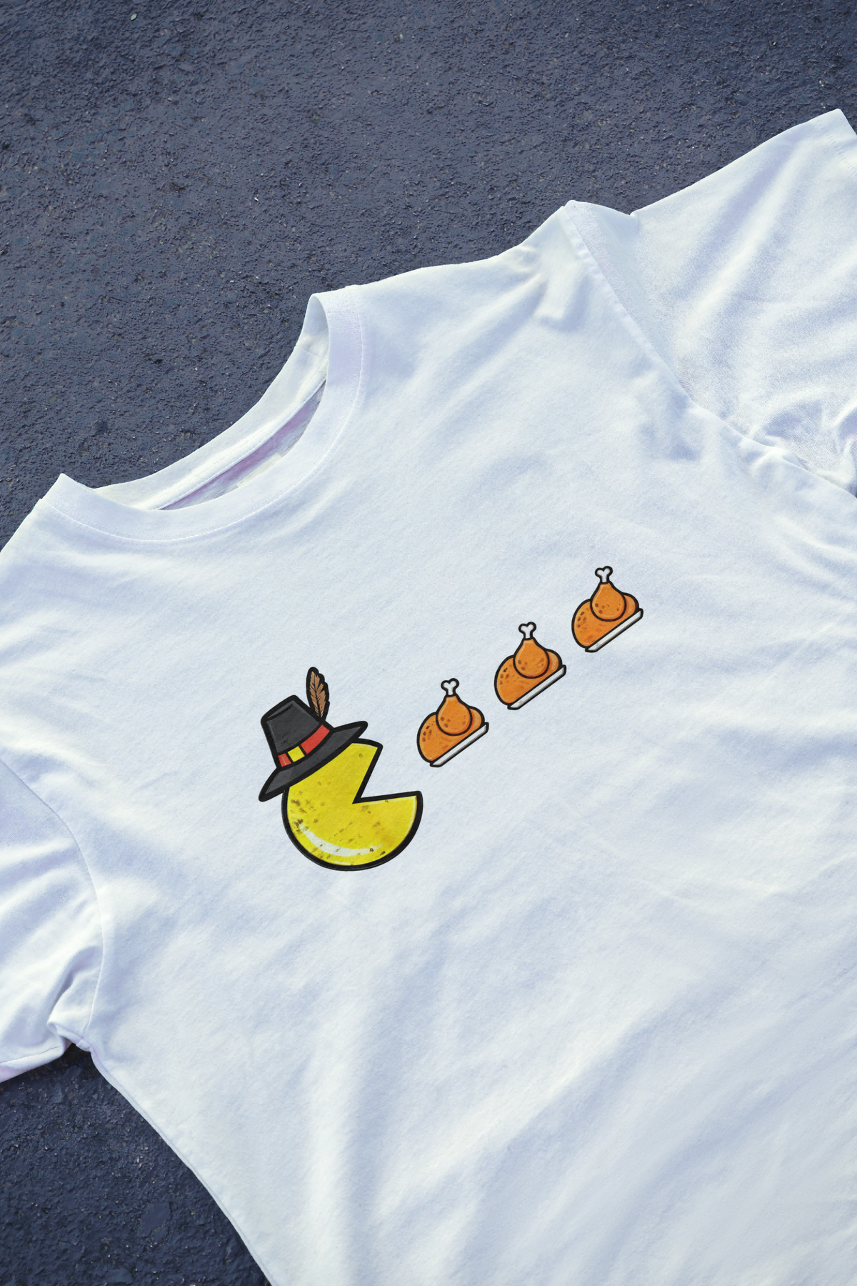 DIYANYONE Original Retro Gaming Tee: Pac-Man Pilgrim Turkey product image 3