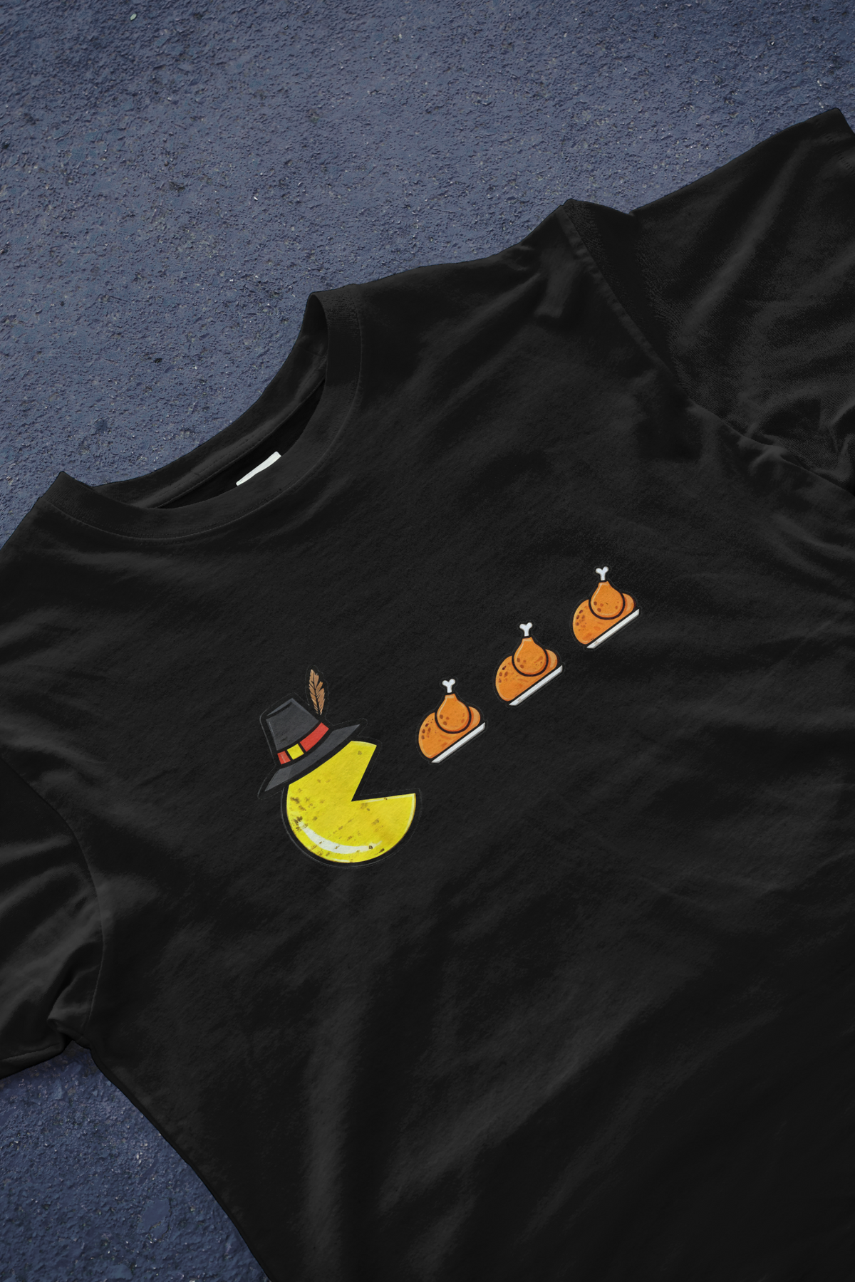 DIYANYONE Original Retro Gaming Tee: Pac-Man Pilgrim Turkey product image 5