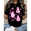 Women Breast Cancer Awareness Pink Ghost Butterfly In product image 1