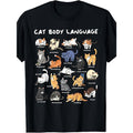 Cat Body Language Cute Kitty Graphic T-Shirt, Unisex Soft product image 1