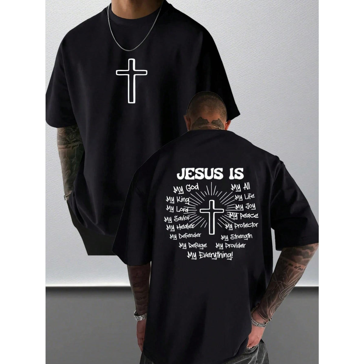 Men's Graphic T-Shirt Jesus Cross Faith Daily Wear 100% product image 1