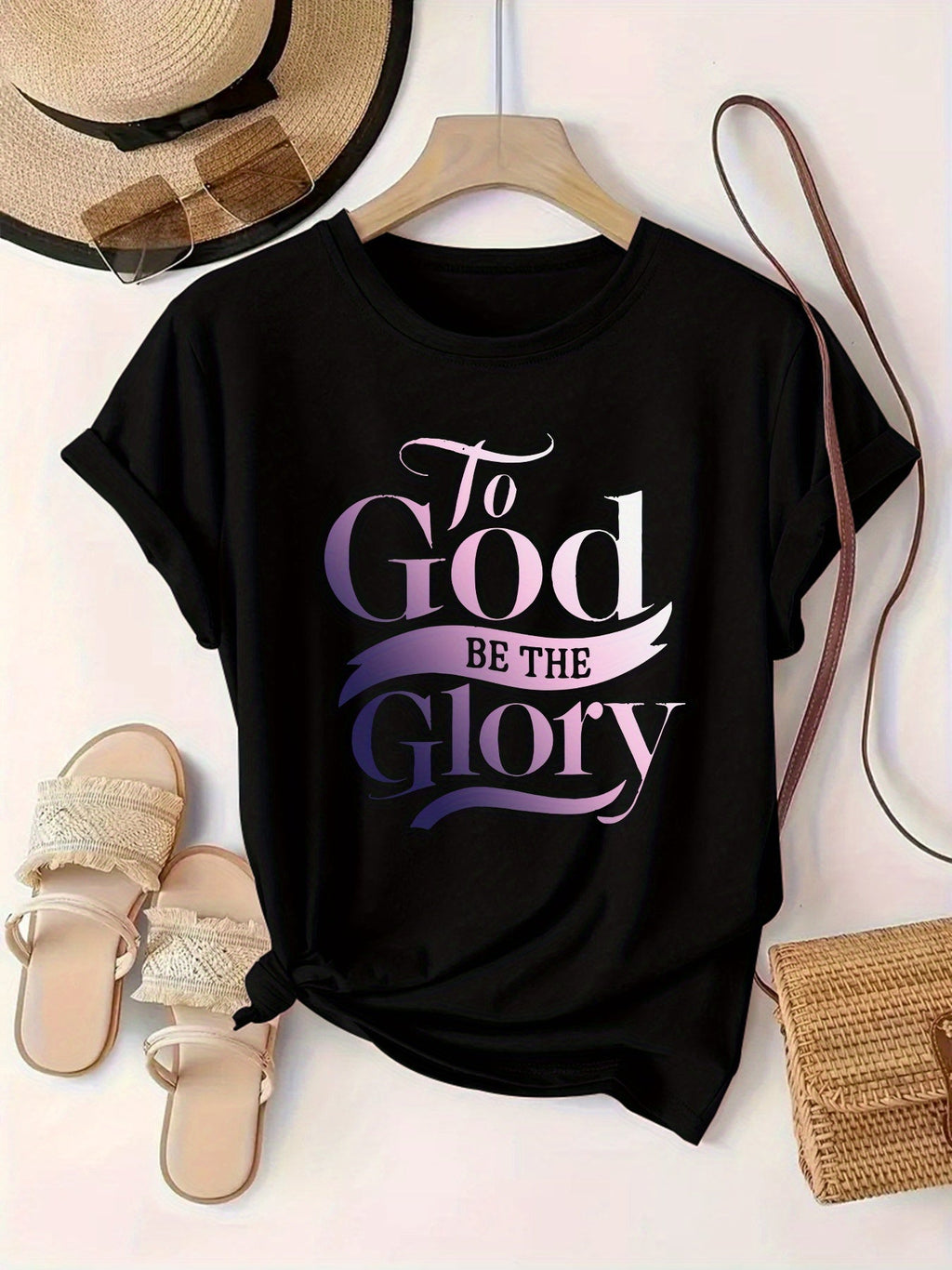 To God Be The Glory T-Shirt Christian Women Faith Jesus product image 1