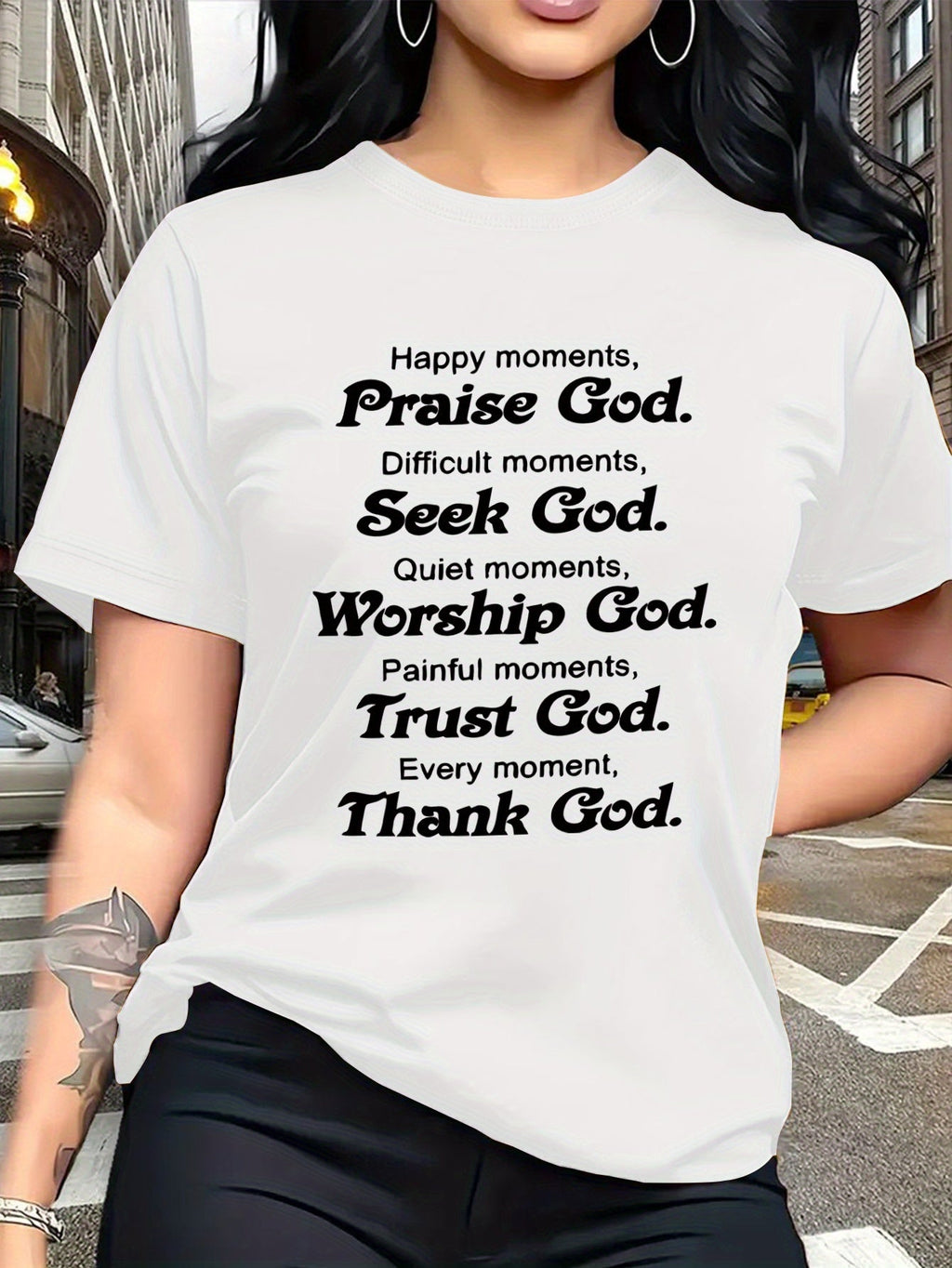 Women's Christian Faith T Shirt, Inspirational Religious product image 2