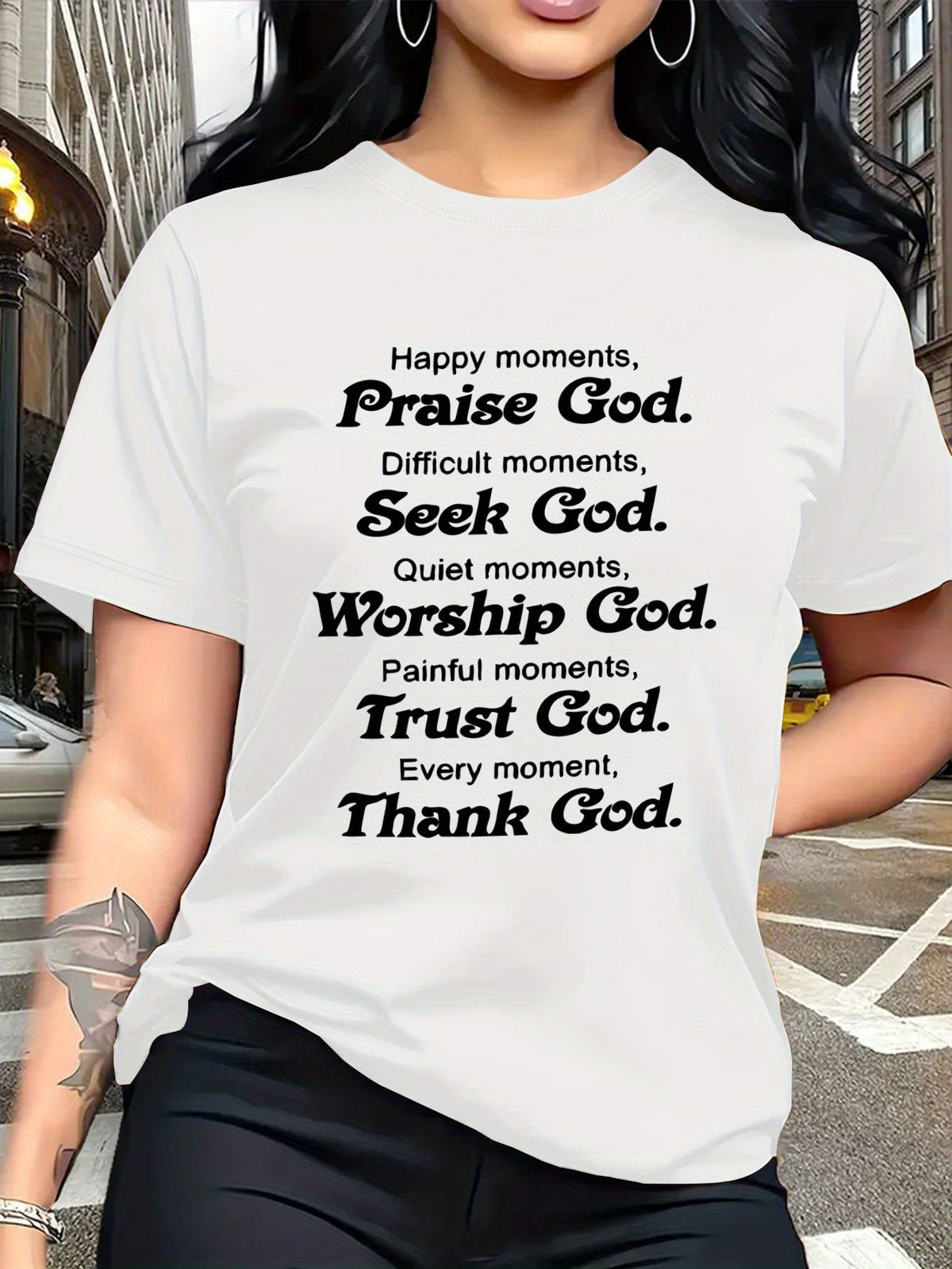 Women's Christian Faith T Shirt, Inspirational Religious product image 2
